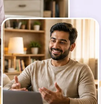Online therapy session from home